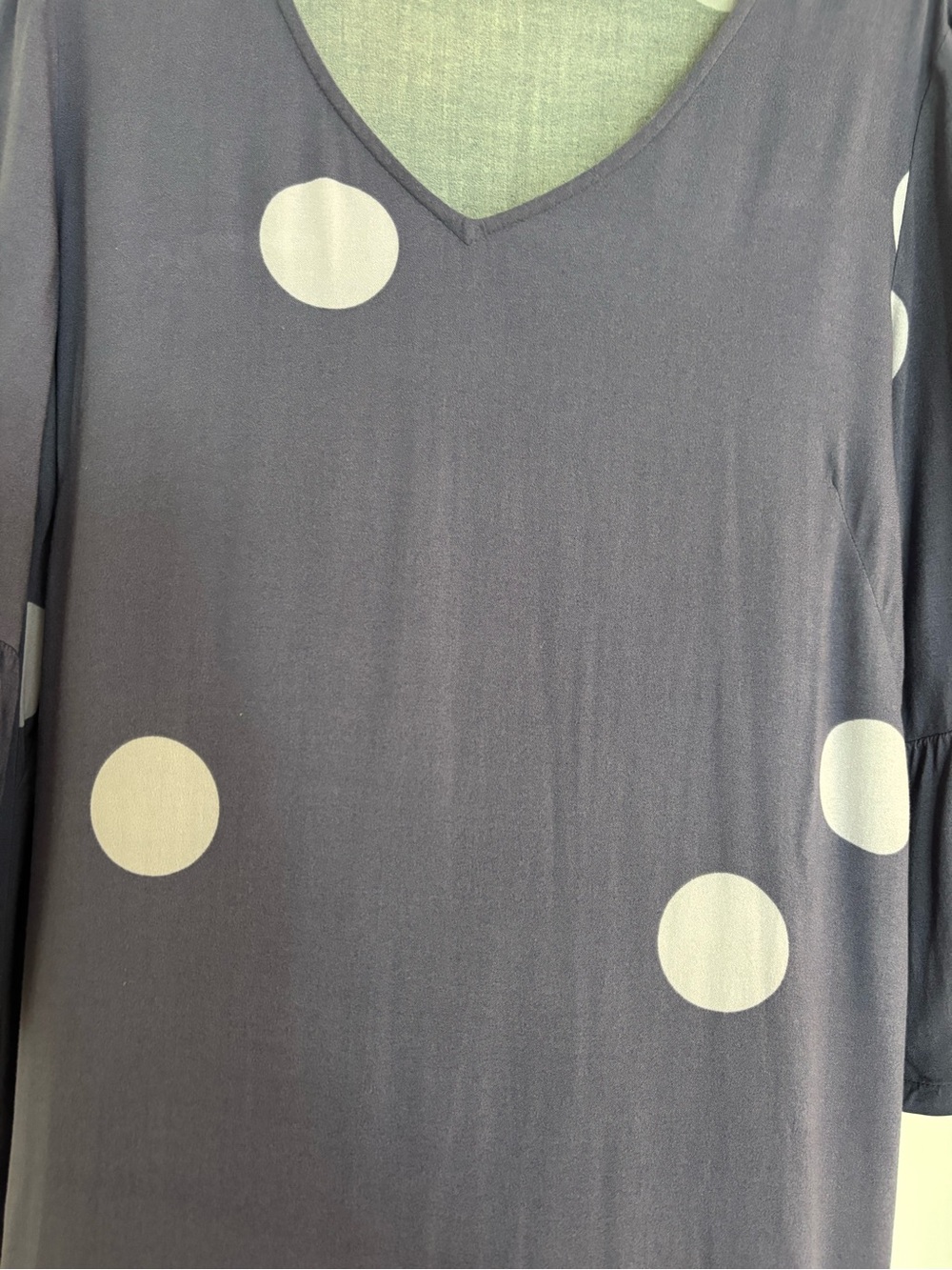 Sandwich Relaxed V-Neck Polka Dot Midi Dress in Purple Size 6 - Picture 3 of 6